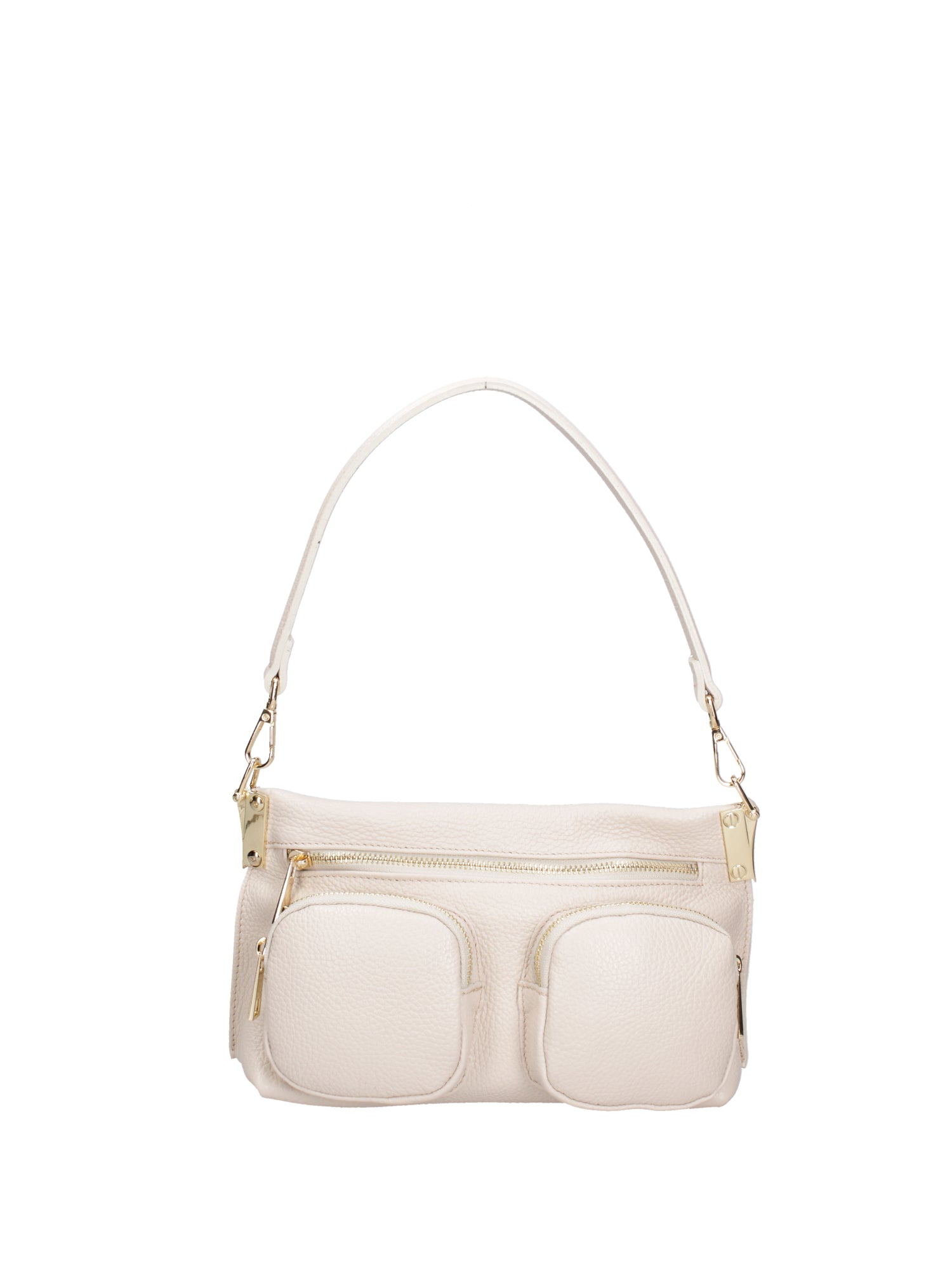 Borsa a spalla da donna Vera pelle 07147-D37 LATTE Roberta Rossi