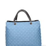Borsa a mano da donna Vera pelle JR-W-1113JS-DARK JEANS-BLACK John Richmond