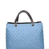 Borsa a mano da donna Vera pelle JR-W-1113JS-DARK JEANS-BLACK John Richmond
