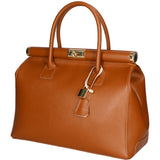 Aleria Borsa a mano da donna Vera pelle 8005-D17 CUOIO SCURO Gave Lux