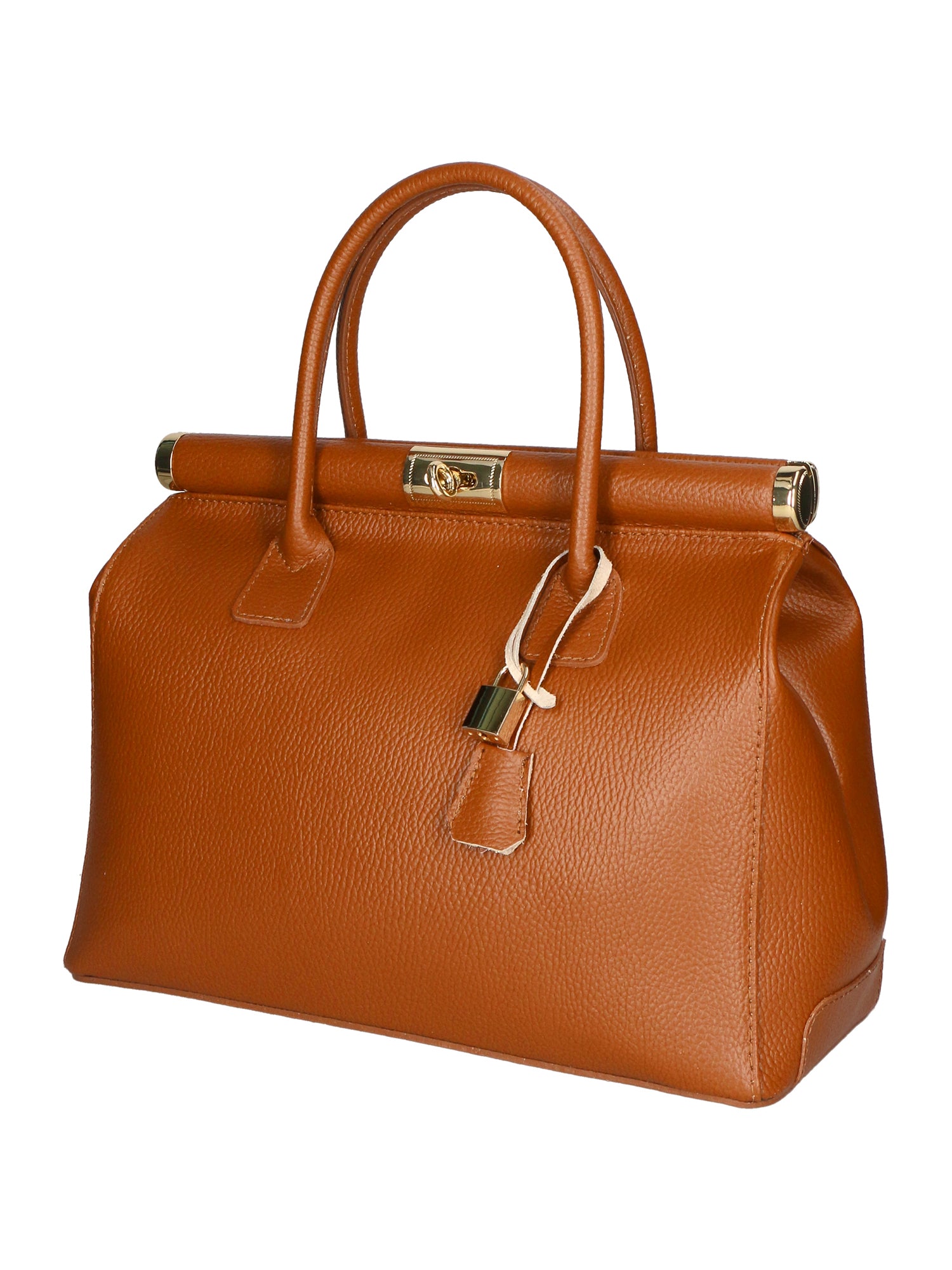 Aleria Borsa a mano da donna Vera pelle 8005-D17 CUOIO SCURO Gave Lux