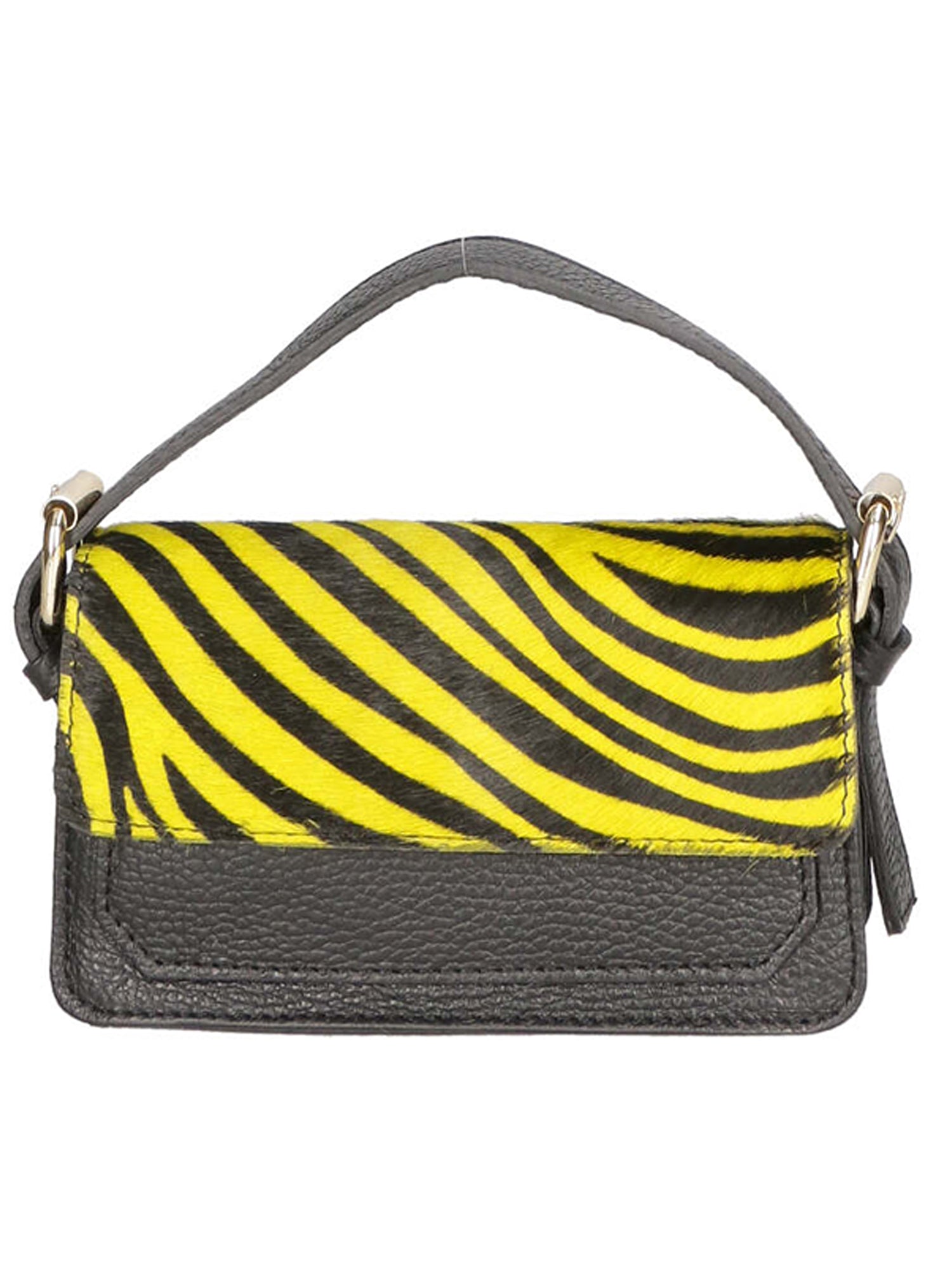 Aleide Borsa a mano da donna Vera pelle 04858-ZEBRA GIALLO Gave Lux