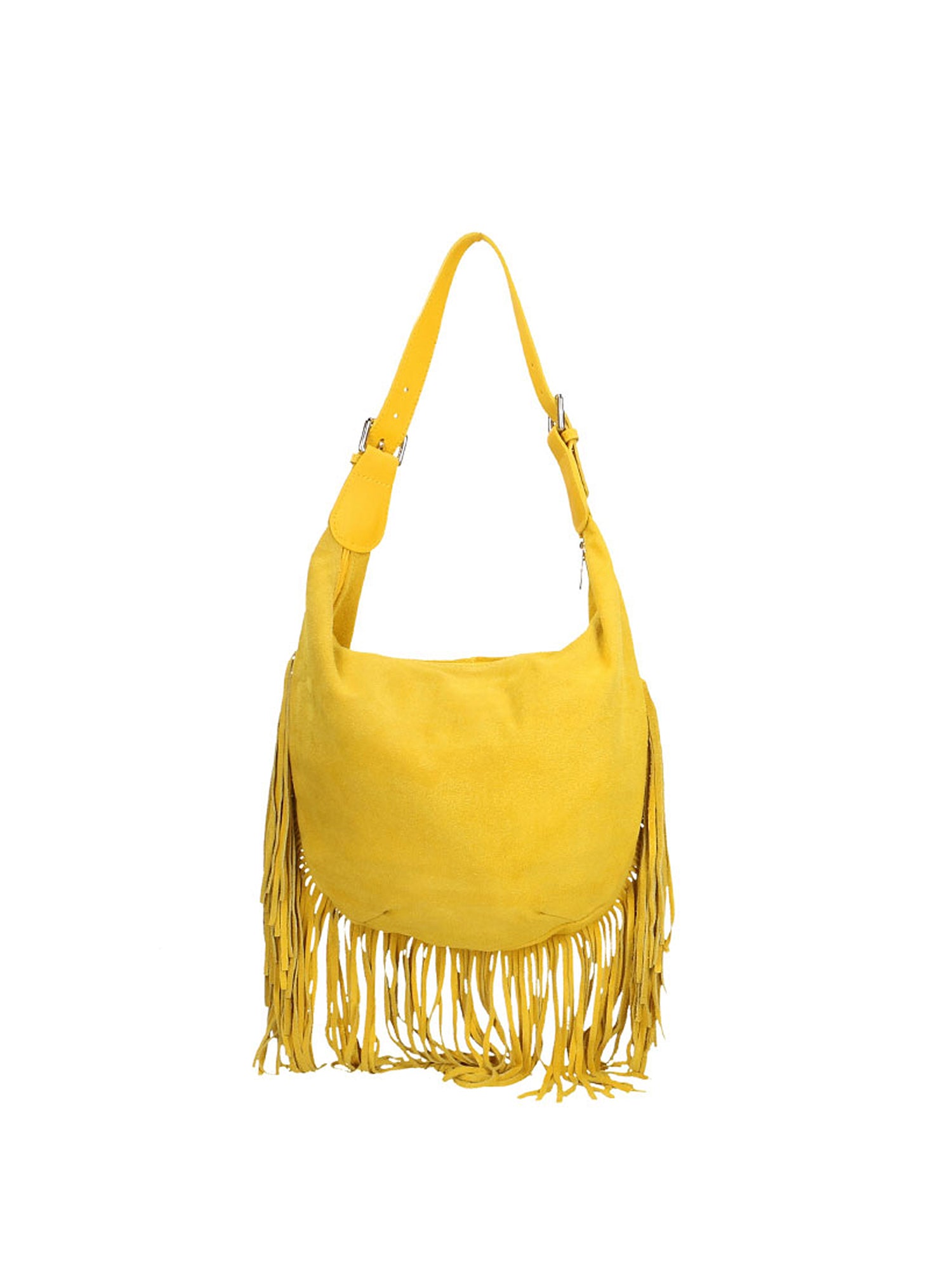 Zefira Borsa a spalla da donna Pelle Scamosciata 8630-GIALLO YELLOW Gave Lux