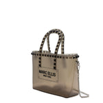 Borsa a mano da donna 100% Pvc FLAT GLAS S-BLACK STRASS Marc Ellis