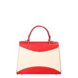 Auriga Chic Borsa a mano da donna Vera pelle 8924-BEIGE+ROSSO Gave Lux