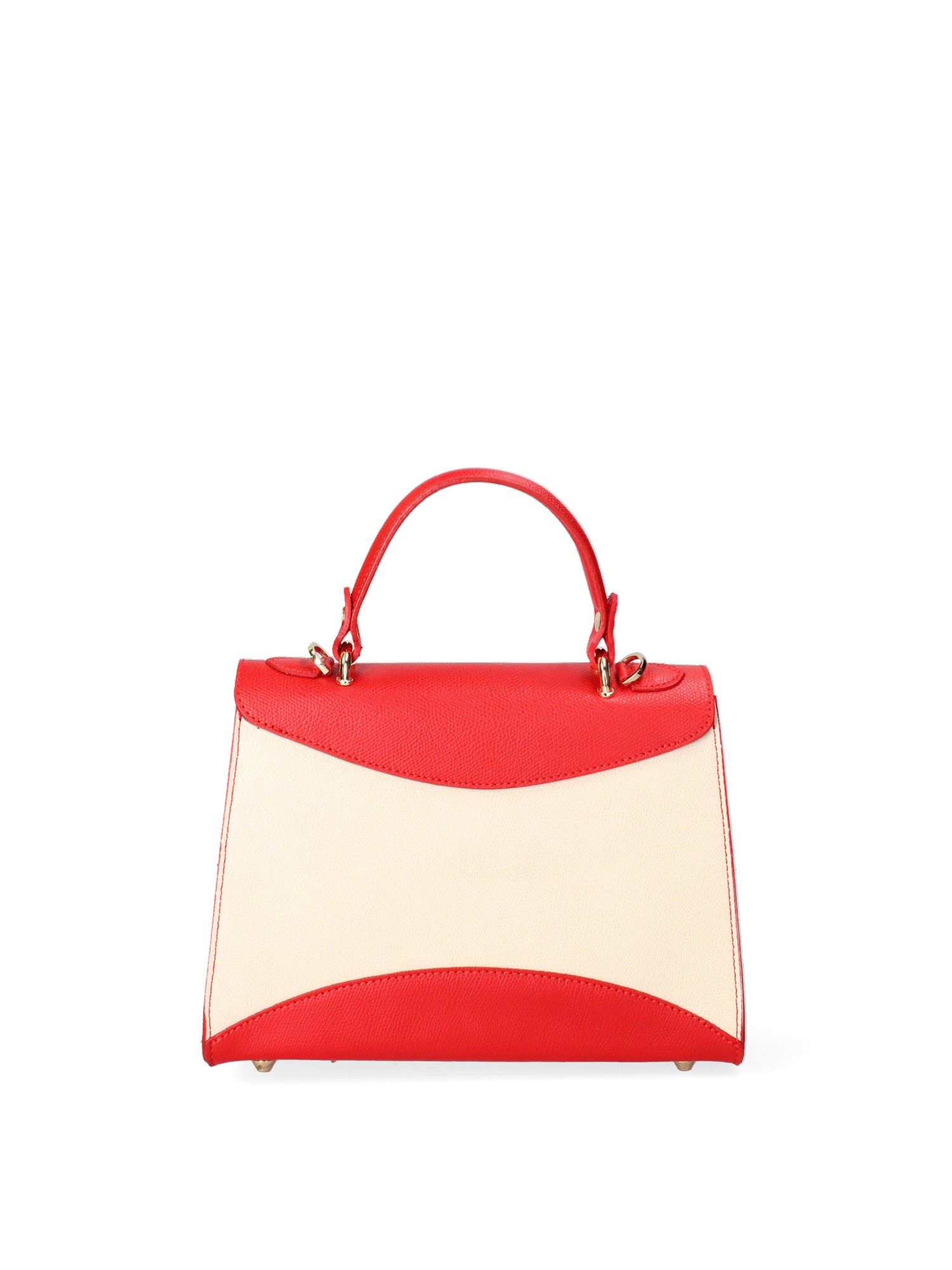 Auriga Chic Borsa a mano da donna Vera pelle 8924-BEIGE+ROSSO Gave Lux
