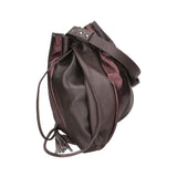 Nunzia Borsa a spalla da donna Vera pelle 576042-T.MORO DARK BROWN Gave Lux