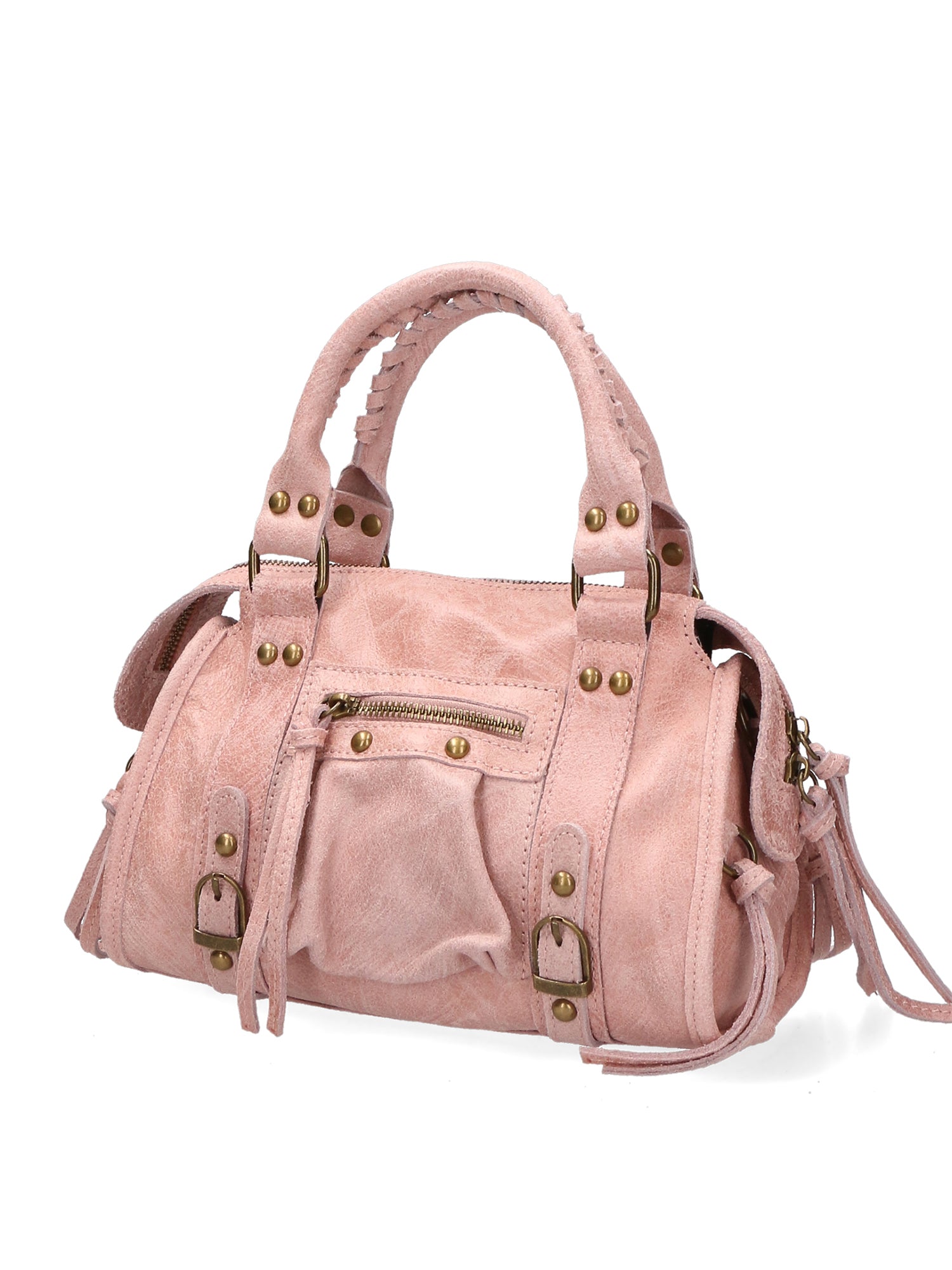 Erisia Borsa a spalla da donna Vera pelle 06091-ROSA Gave Lux