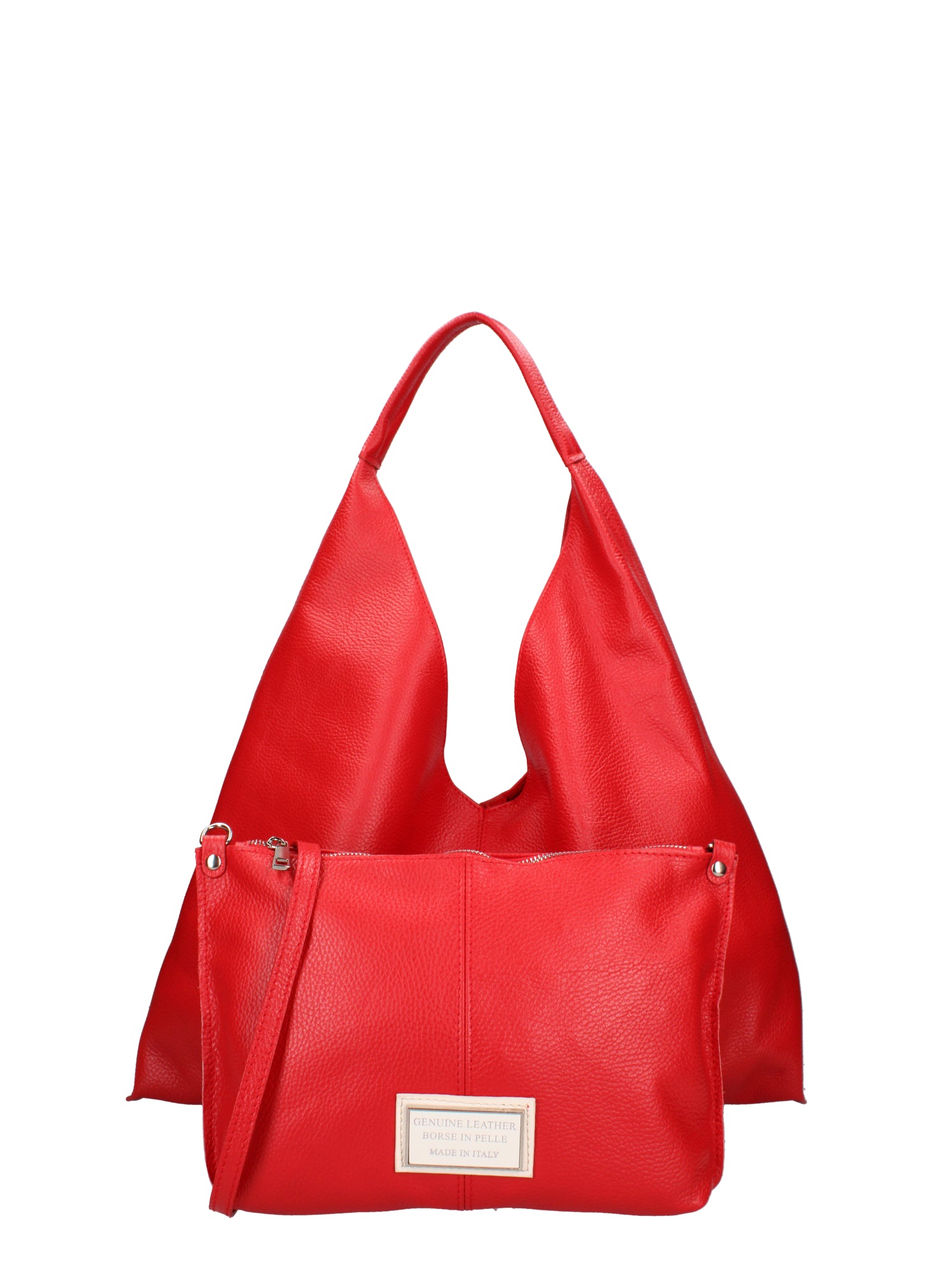 Borsa a mano da donna 100% vera pelle 07209-D58 ROSSO FUOCO Roberta Rossi