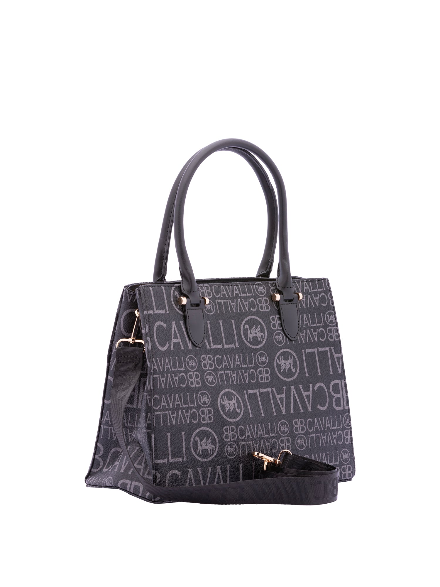 Borsa a mano da donna Ecopelle e poliestere BC1370-NERO B Cavalli