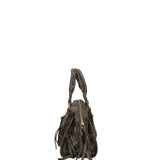 Erisia Borsa a spalla da donna Vera pelle 06091-049 VERDE MILITARE SCURO Gave Lux