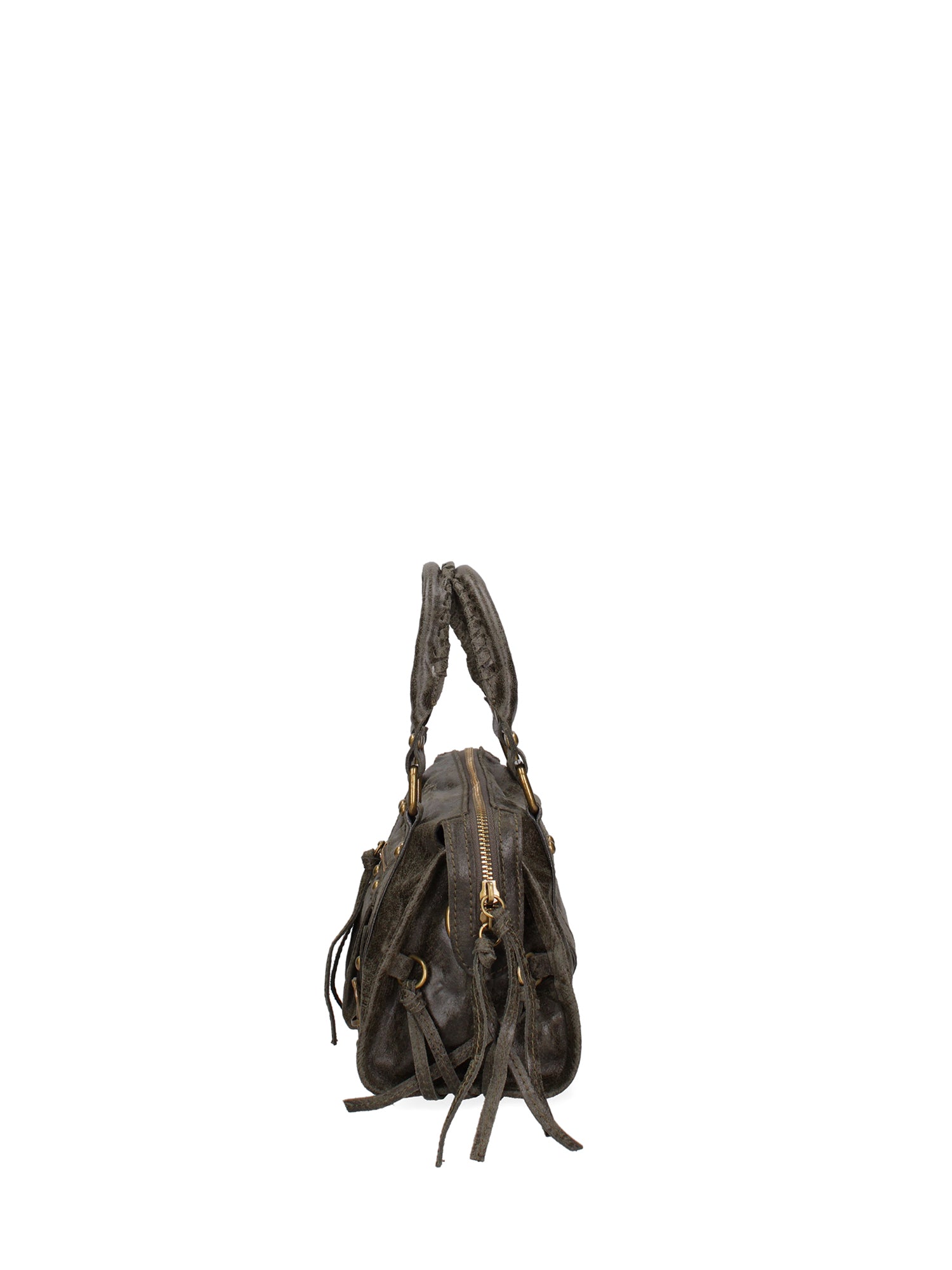 Erisia Borsa a spalla da donna Vera pelle 06091-049 VERDE MILITARE SCURO Gave Lux