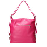 Vera pelle 07135-D02 FUXIA Borsa a spalla convertibile Anjelica Viola Castellani