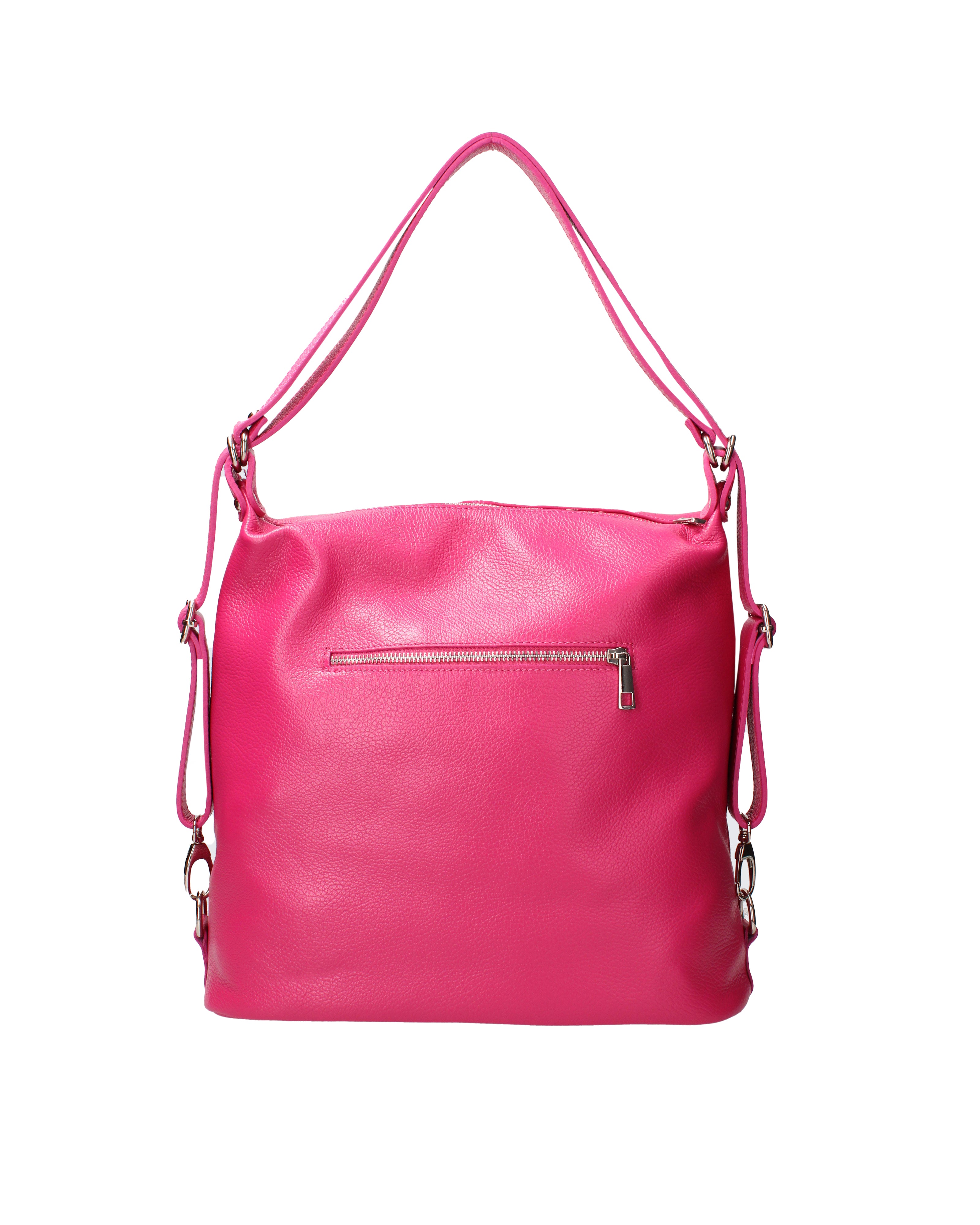 Vera pelle 07135-D02 FUXIA Borsa a spalla convertibile Anjelica Viola Castellani
