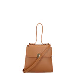 Borsa a mano da donna 100% pelle 07204-L125 CAMEL Viola Castellani