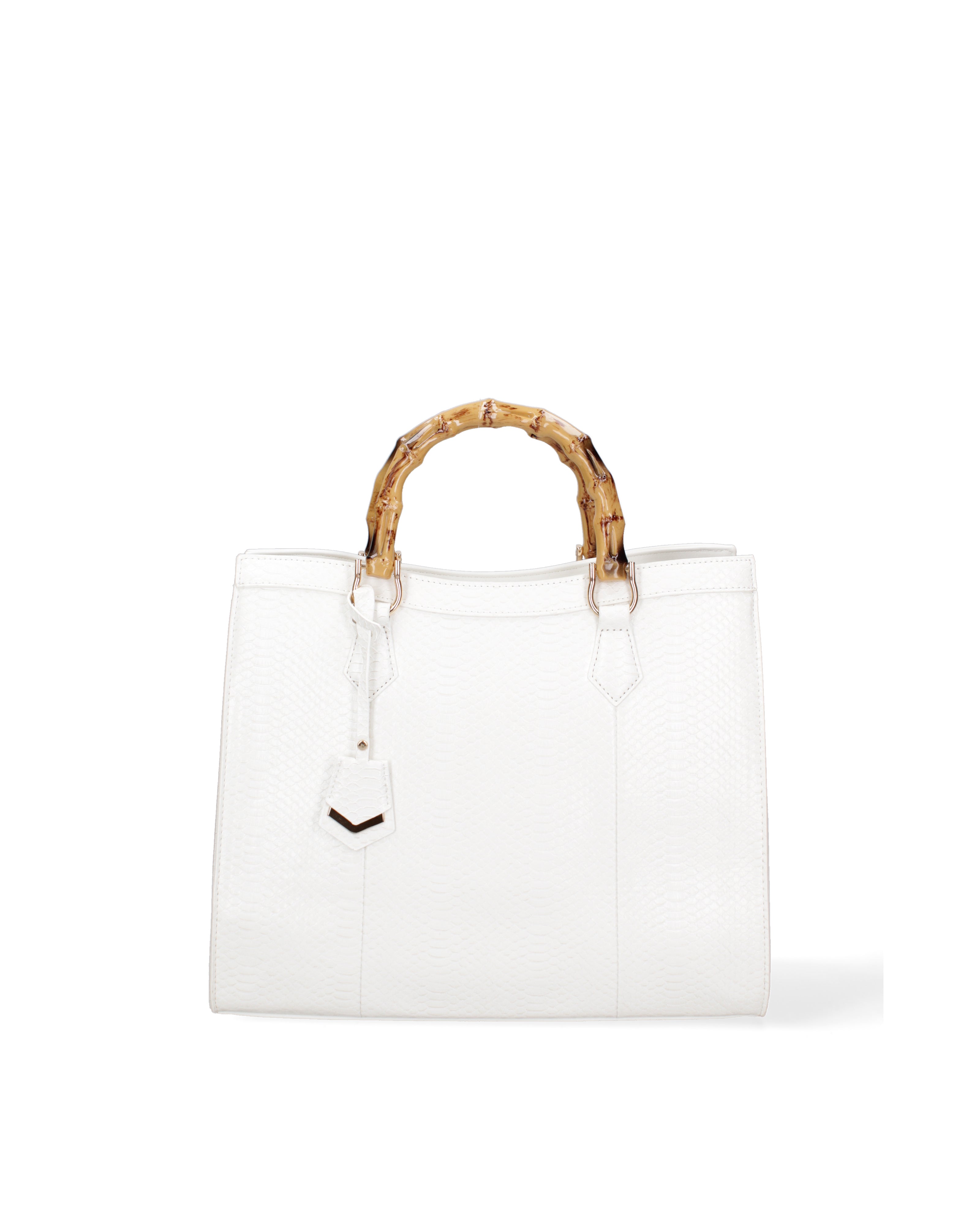 Borsa a spalla da donna Ecopelle vegana DC3333-3-WHITE Diana&co
