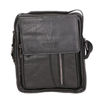Borsa a tracolla uomo 100% pelle PU PCL3053-BLACK Northampton Polo Club