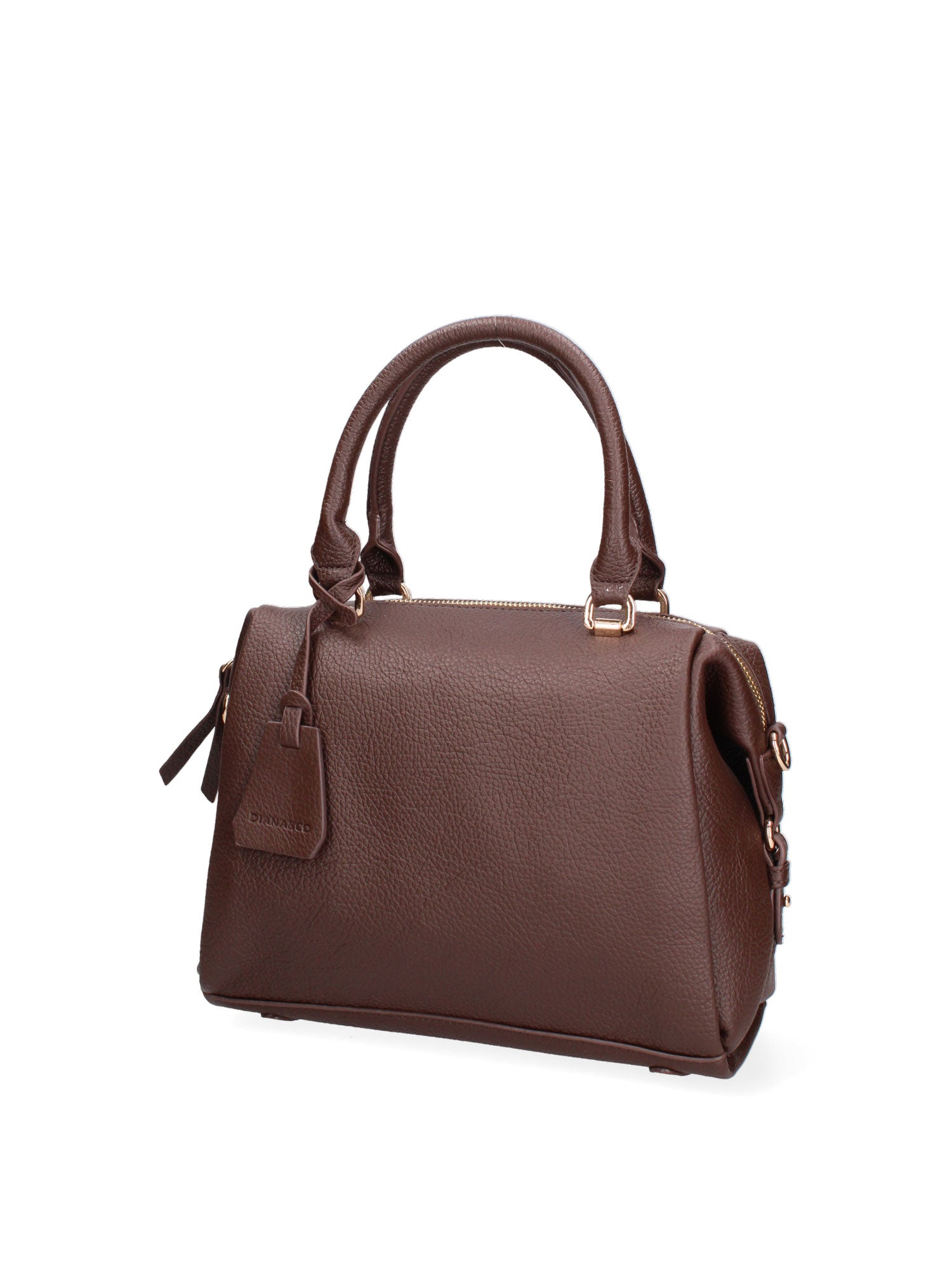 Borsa a mano da donna Ecopelle e Zip 631-1-CHOCOLATE Diana&co