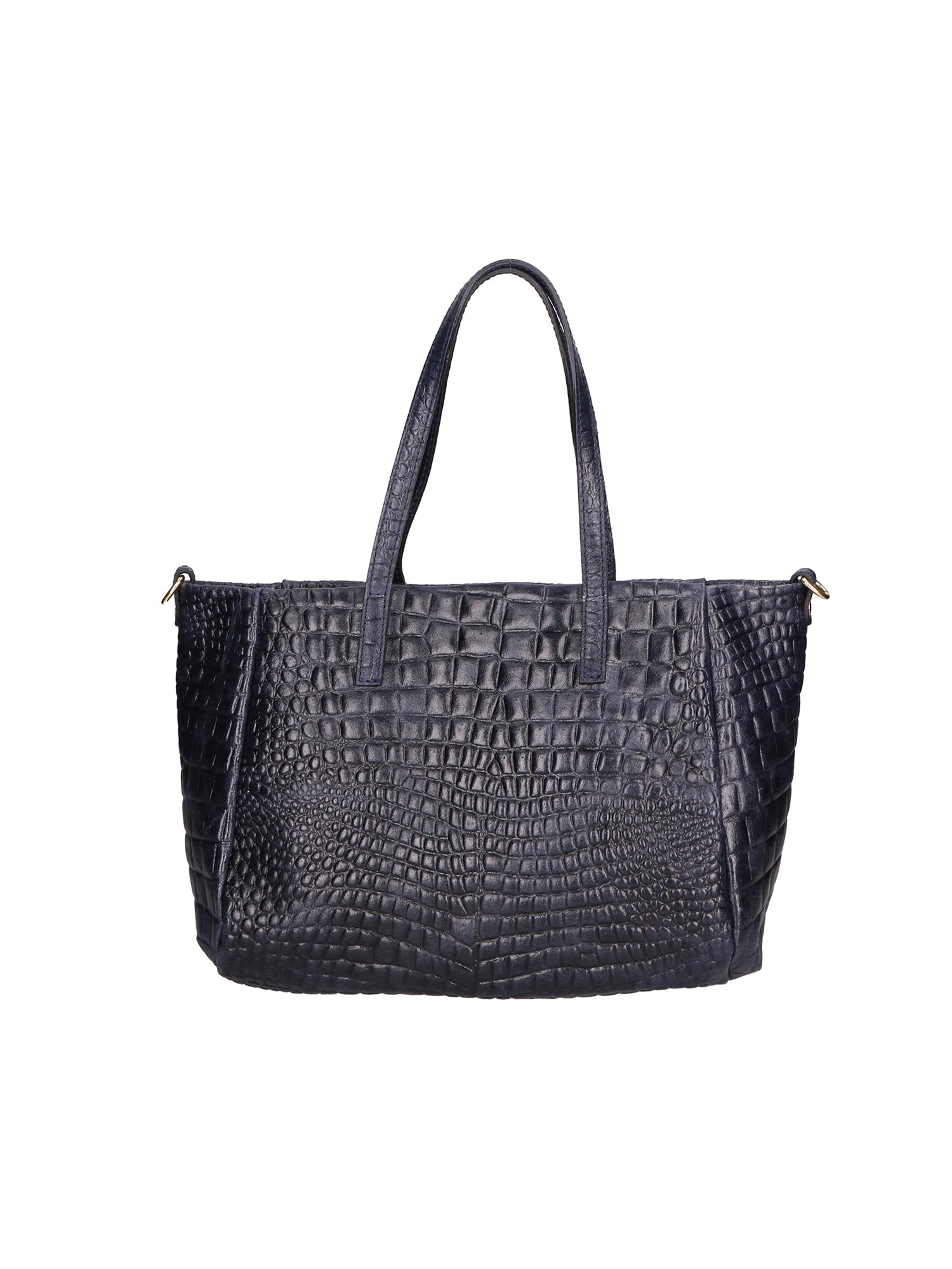 Lorella Borsa a spalla da donna Vera pelle croco 06499-013 BLU NAVY Gave Lux