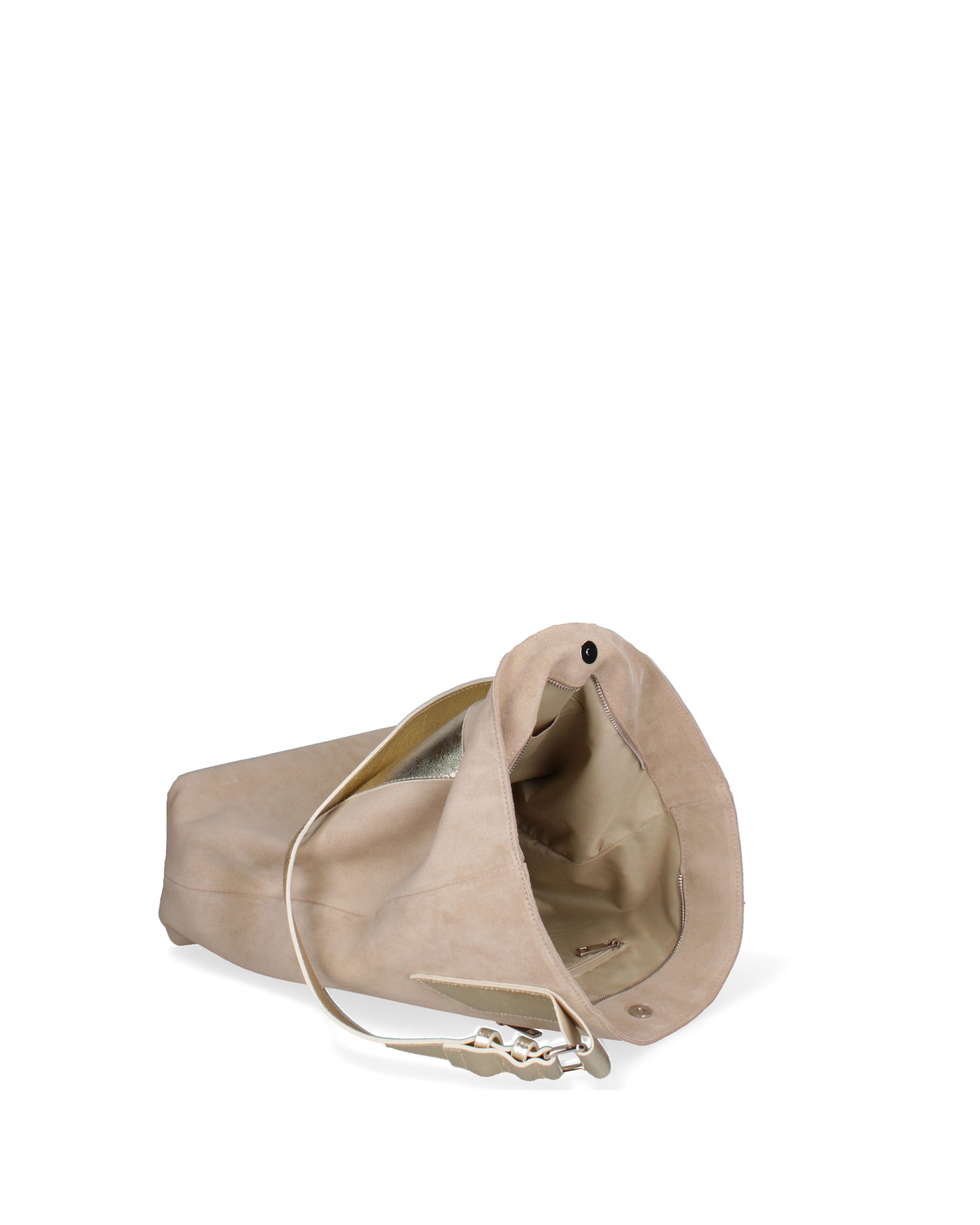 Borsa a spalla da donna Vera pelle 07312-D04 TAUPE+L005 Roberta Rossi