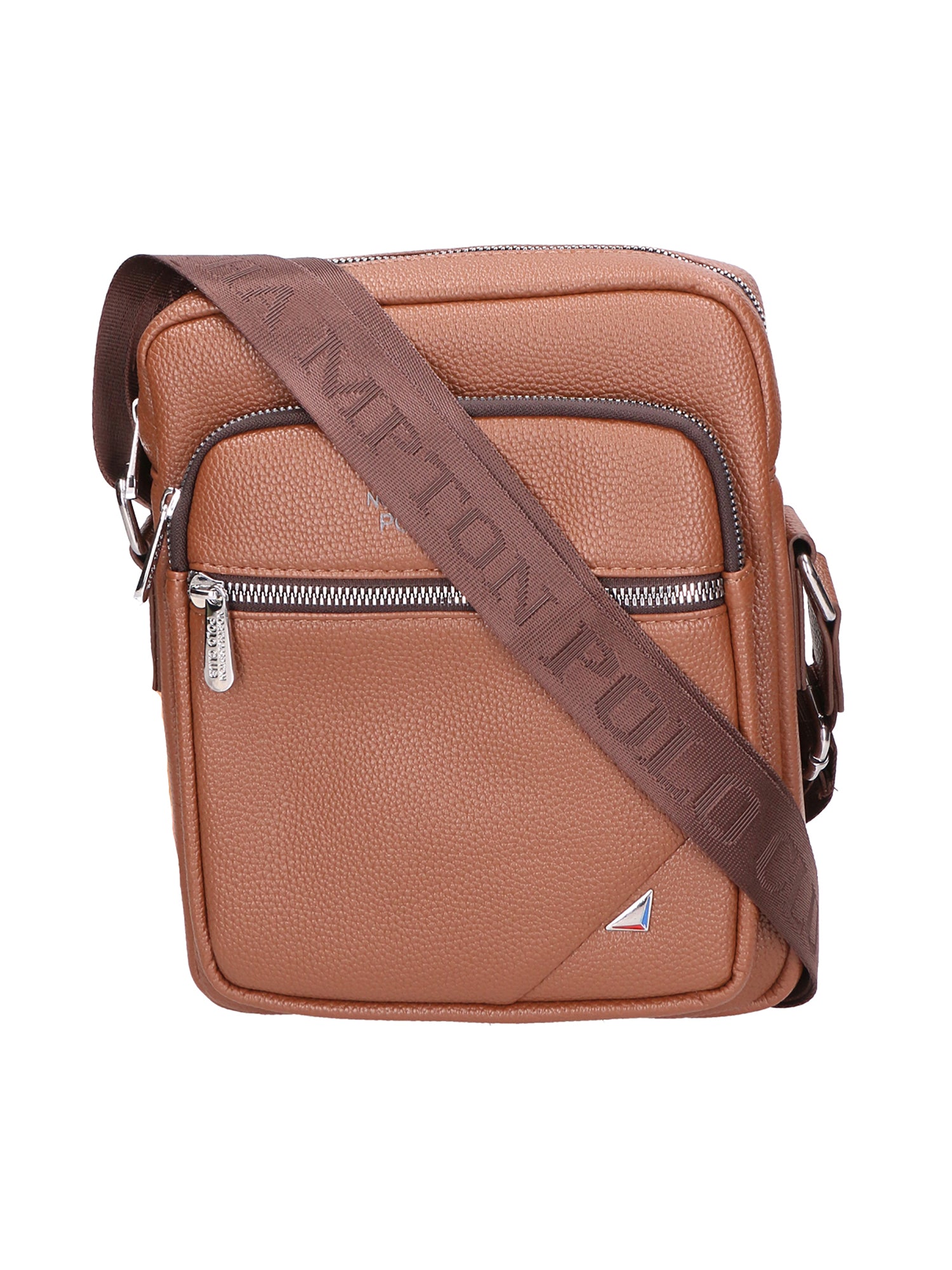 Borsa a tracolla uomo Pelle PU vegana PCL3025-KHAKI Northampton Polo Club