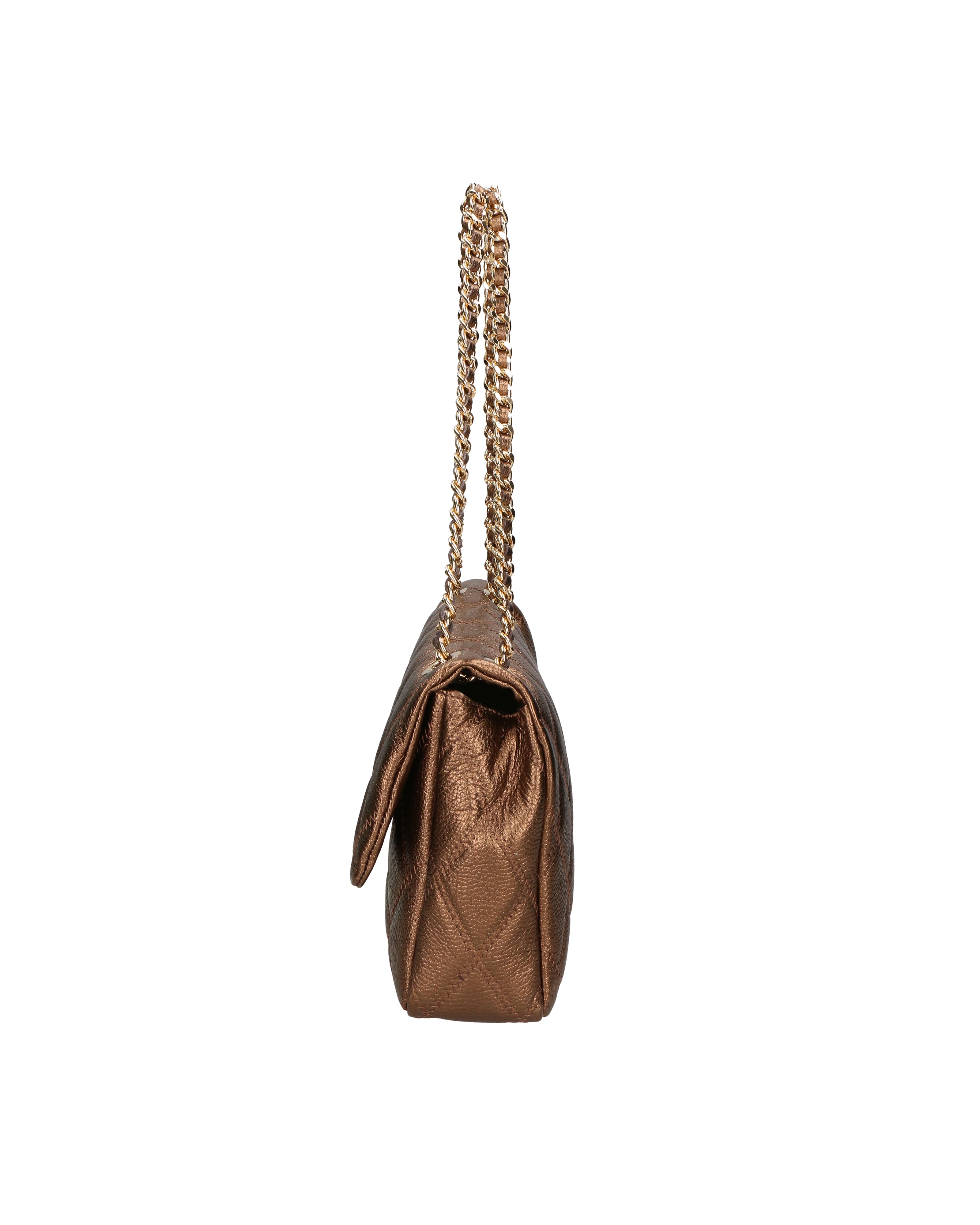 Argentia Borsa a tracolla da donna Vera pelle 04228-DL11 BRONZO Chiara Ferretti