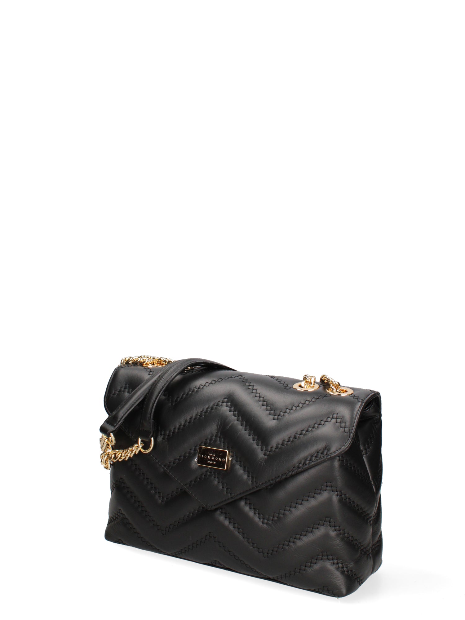 Borsa a spalla da donna Vera pelle JR-W-1105SA-BLACK-GOLD John Richmond