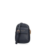 Borsa a tracolla donna Ecopelle e zip 601-1-NAVY BLUE Diana&co