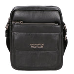 Borsa a tracolla uomo in pelle PU Casual PCL3082-BLACK Northampton Polo Club