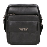 Borsa a tracolla uomo in pelle PU Casual PCL3082-BLACK Northampton Polo Club