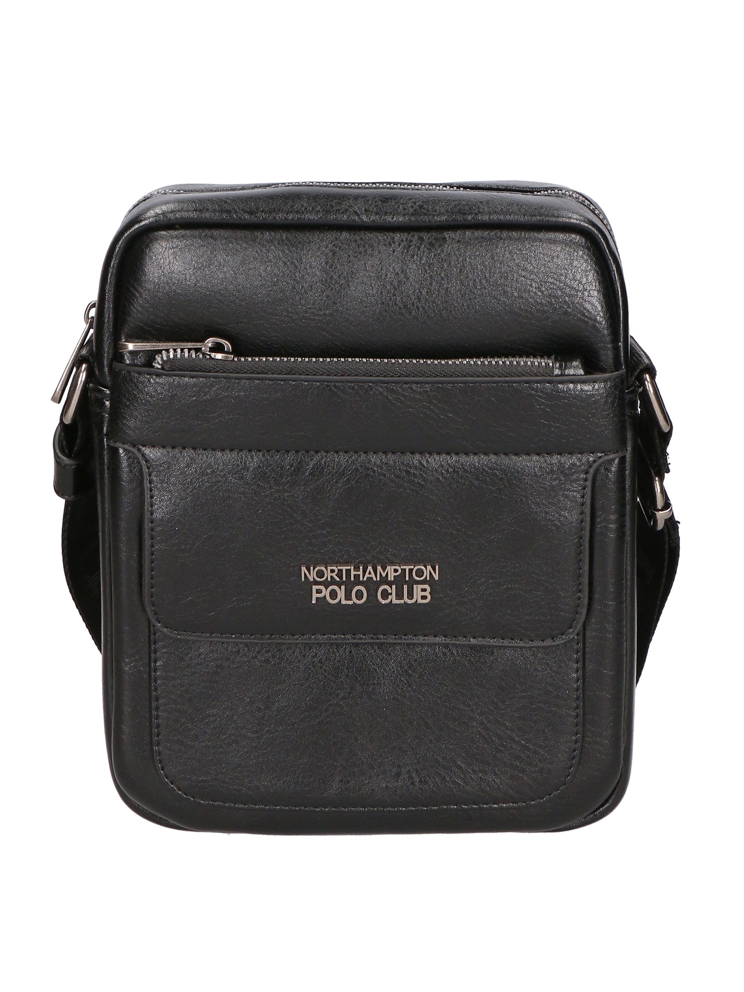 Borsa a tracolla uomo in pelle PU Casual PCL3082-BLACK Northampton Polo Club