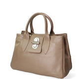 Ascoli Borsa a mano da donna Pelle stampata cocco 7718-D40 TAUPE Gave Lux