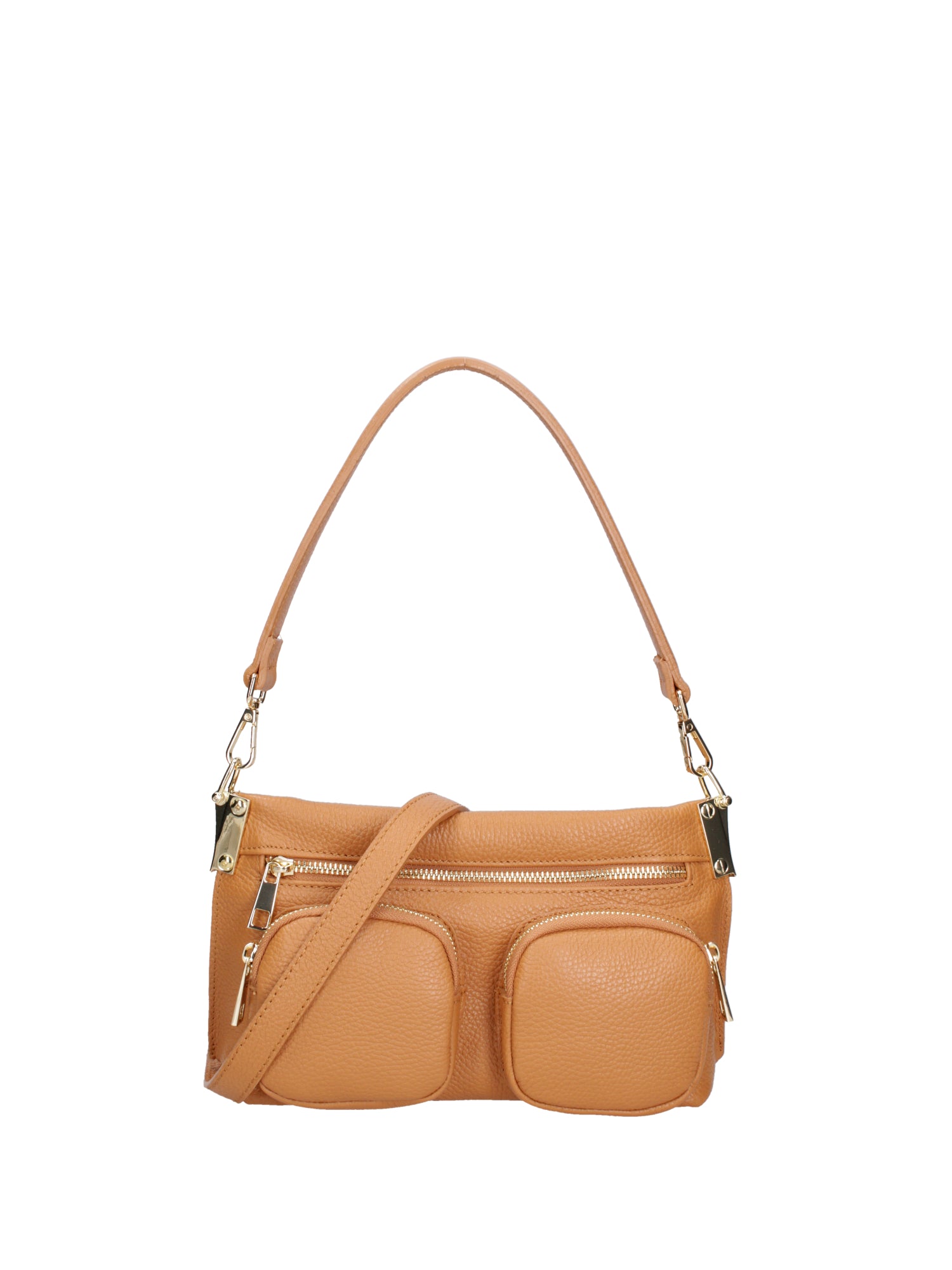 Borsa a spalla da donna Vera pelle 07147-D44 CUOIO Roberta Rossi