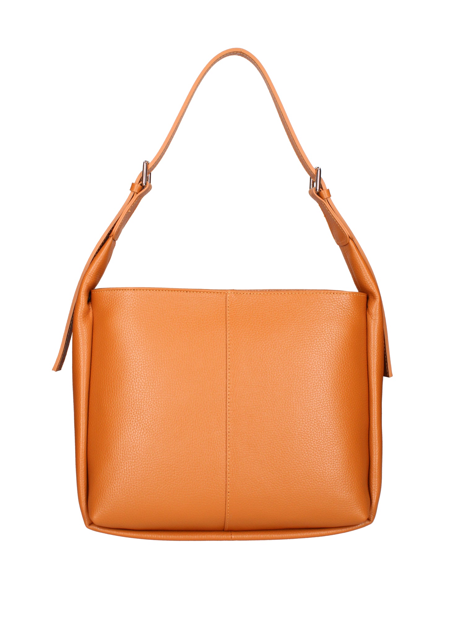 Borsa a spalla da donna Misto pelle e tessuto 07157-D44 CUOIO Roberta Rossi