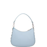 Borsa a spalla da donna 100% pelle ruga 07241-L366 CIELO Roberta Rossi