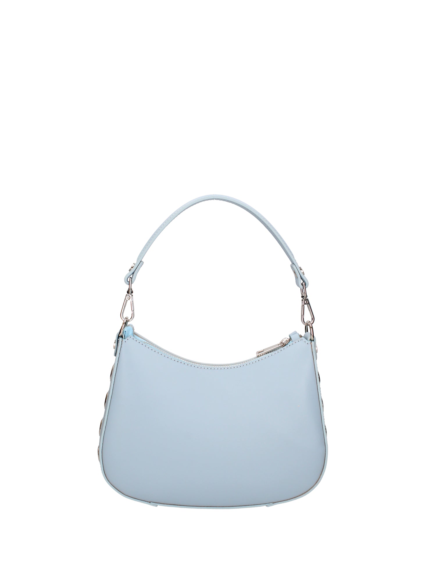 Borsa a spalla da donna 100% pelle ruga 07241-L366 CIELO Roberta Rossi