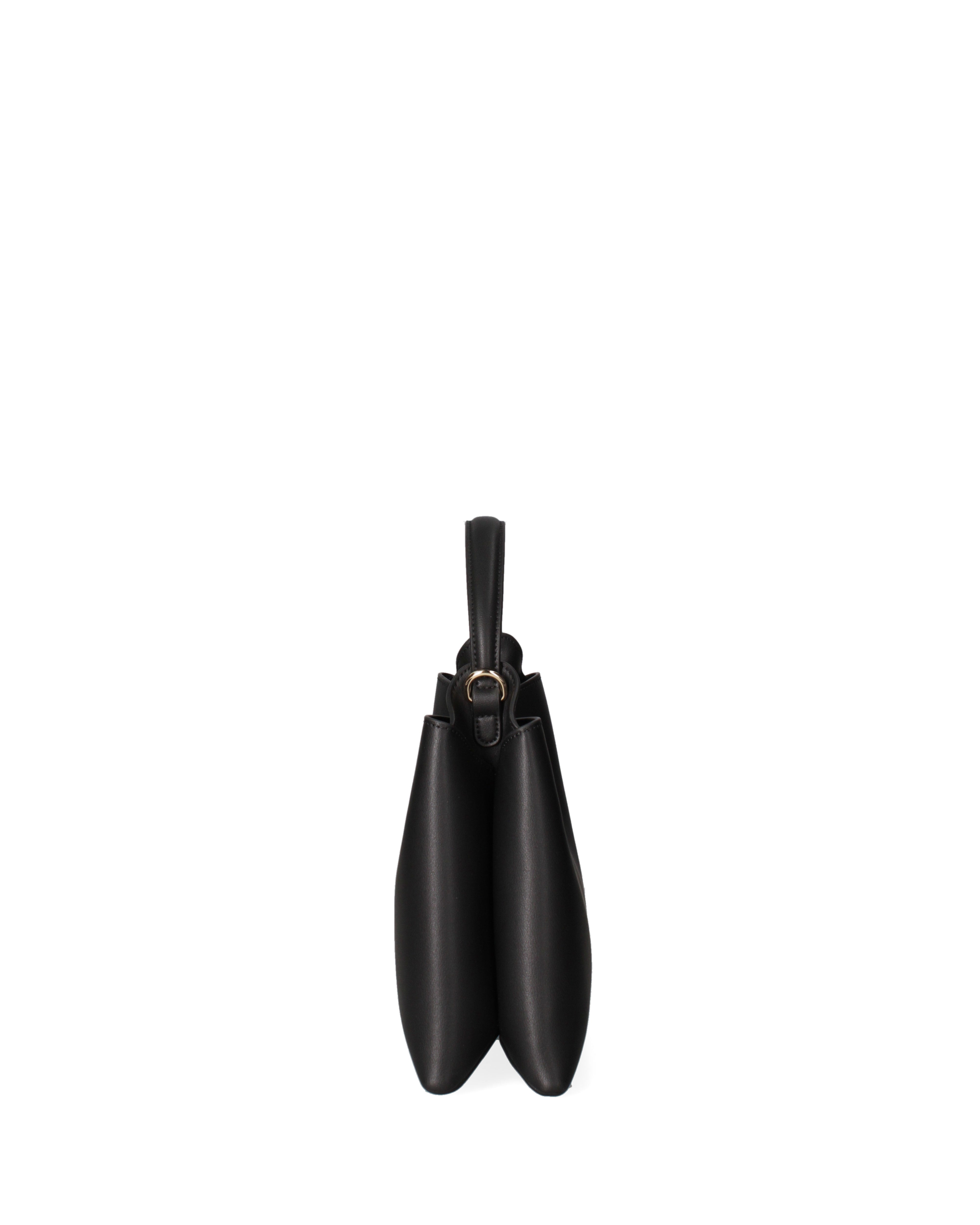Borsa a mano da donna 100% pelle riciclata 07227-Nero Viola Castellani
