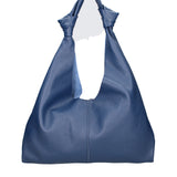 Borsa a spalla da donna 100% vera pelle 07156-D24 BLU Viola Castellani