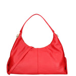 Borsa a spalla da donna Vera pelle 07233-D58 ROSSO+D37 LATTE Roberta Rossi