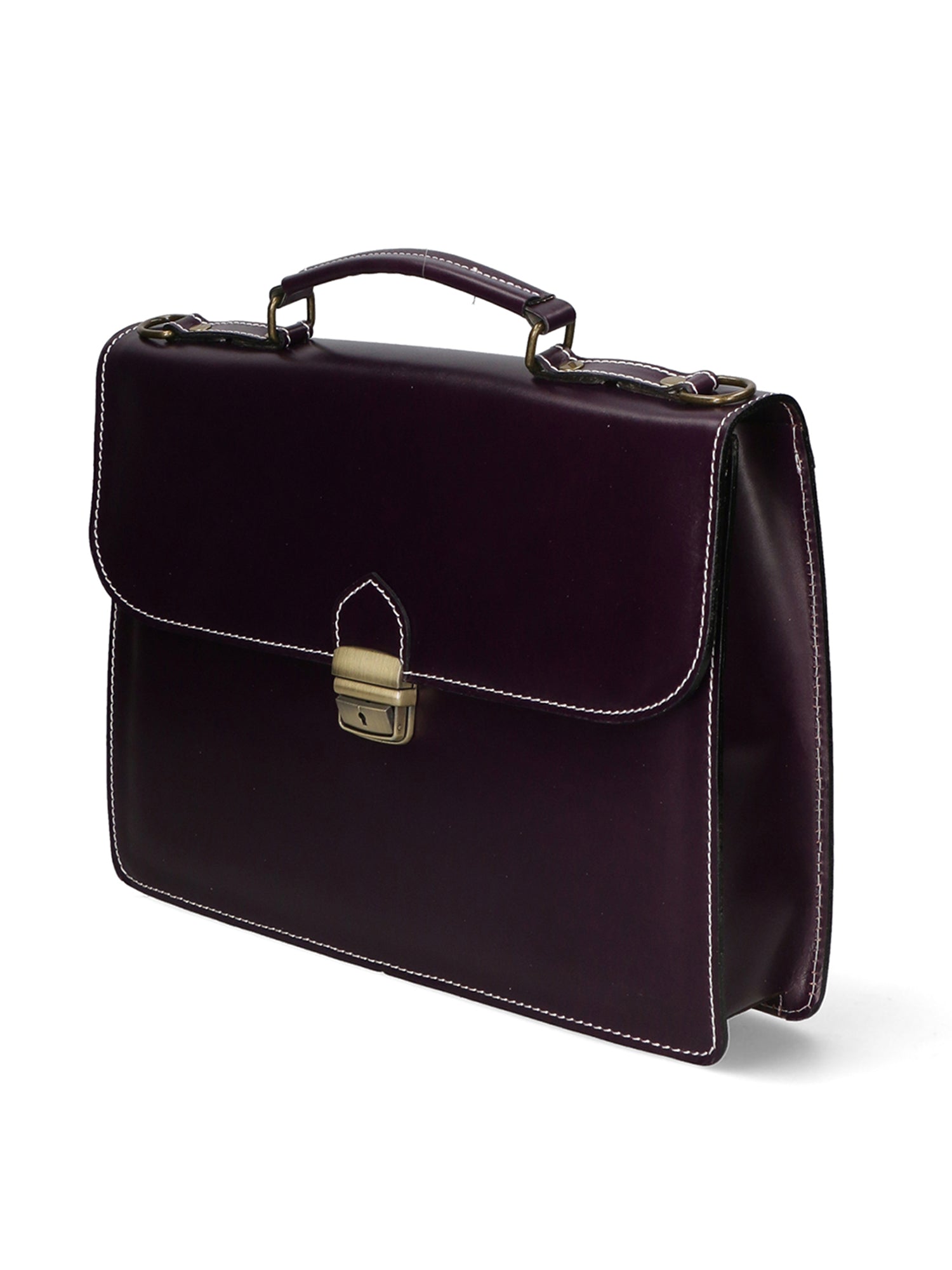 Dafne Borsa da lavoro unisex Vera pelle 7004-VIOLA Gave Lux