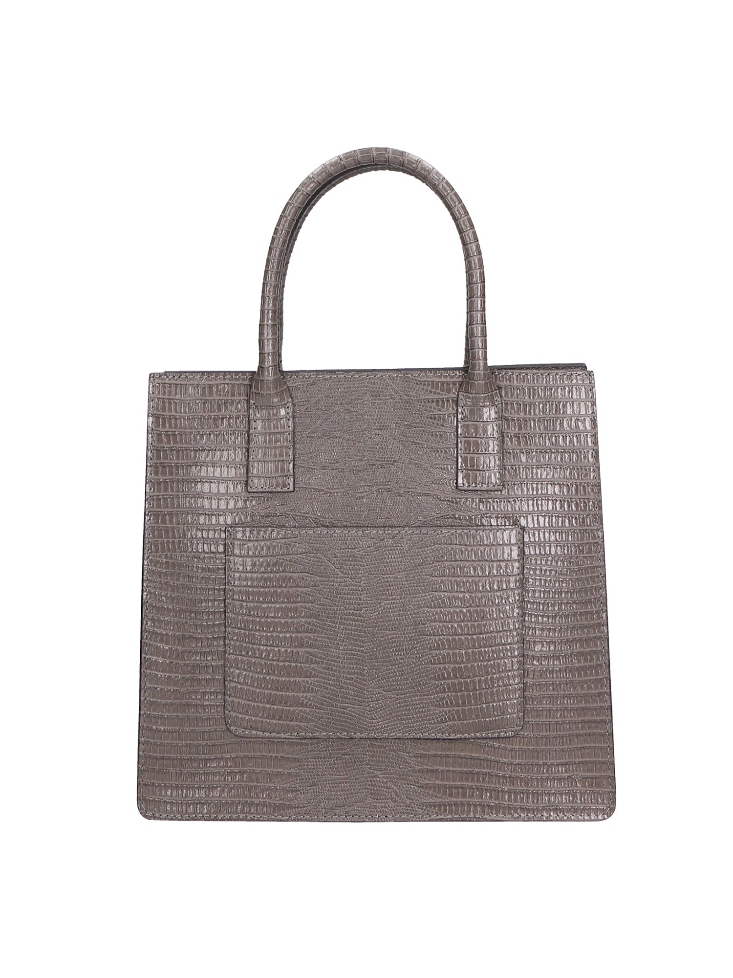 Giulia Borsa a mano da donna Vera pelle effetto cocco 468W-LU27 GRIGIO Viola Castellani