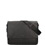 Borsa a spalla da uomo in vera pelle Casual JR-B141-BLACK John Richmond