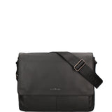 Borsa a spalla da uomo in vera pelle Casual JR-B141-BLACK John Richmond