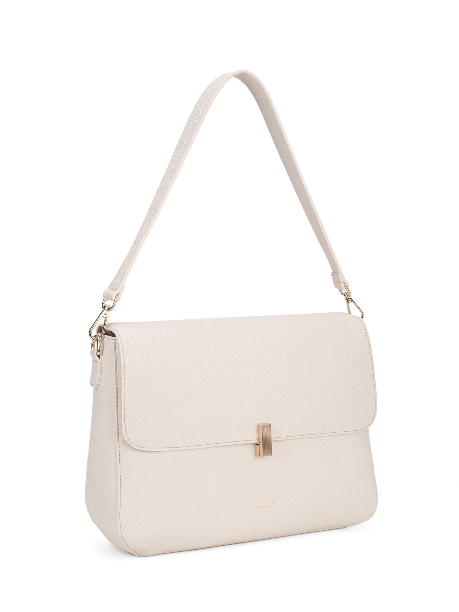Borsa a spalla da donna 100% pelle vegana PU 740-1PT-BISCUIT Diana&co