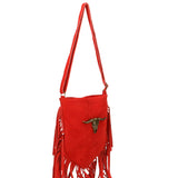 Solana Borsa a tracolla da donna Vera pelle 1518-ROSSO Gave Lux