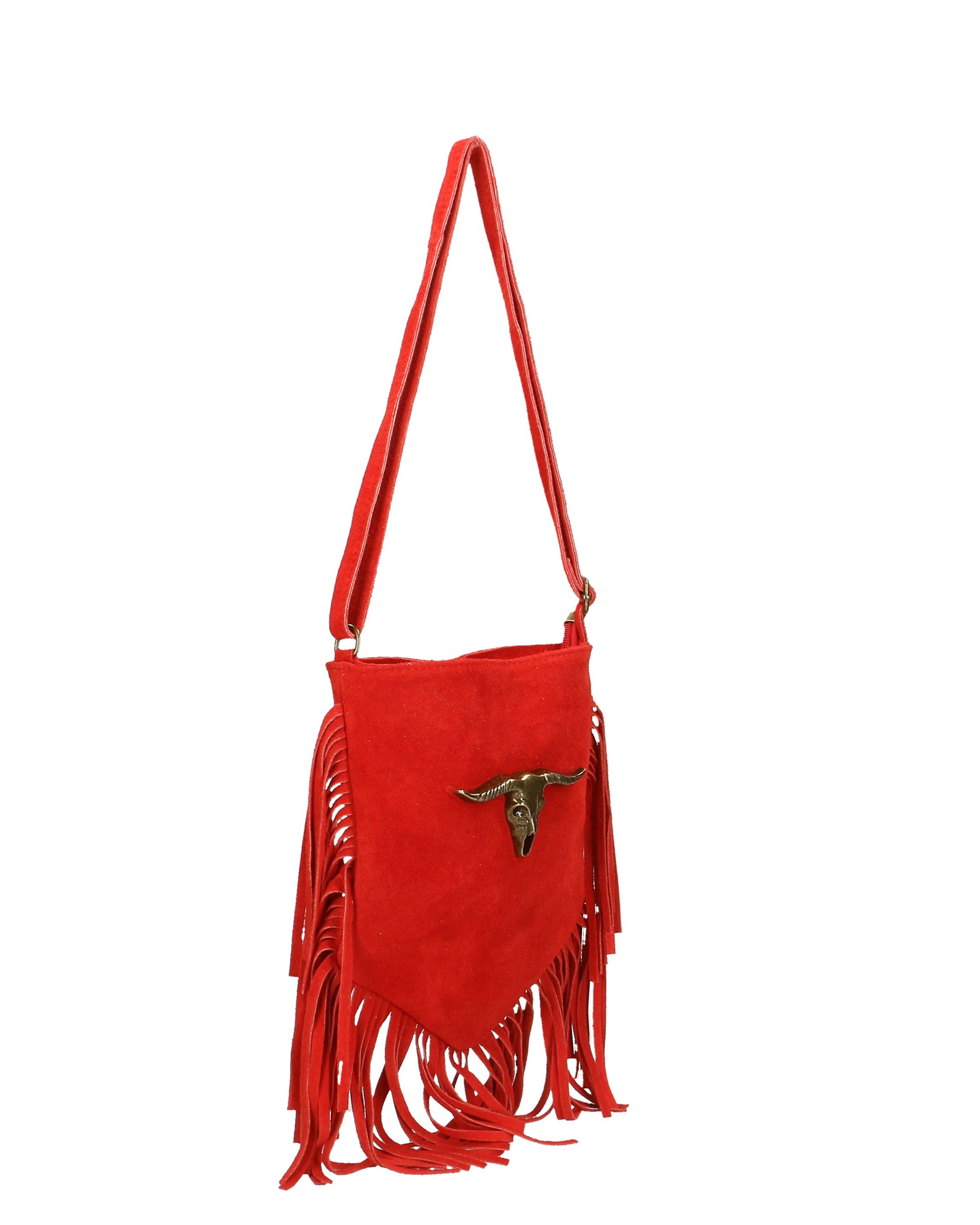 Solana Borsa a tracolla da donna Vera pelle 1518-ROSSO Gave Lux