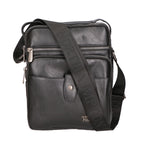 Borsa a tracolla uomo vegana 100% PU Leather PCL3101-BLACK Northampton Polo Club