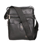 Borsa a tracolla uomo vegana 100% PU Leather PCL3101-BLACK Northampton Polo Club