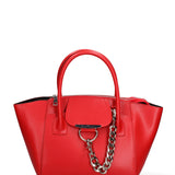 Borsa a mano da donna Vera pelle JR-W-1102BX-CORAL RED-SILVER John Richmond