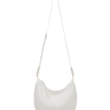 Borsa a spalla da donna 100% pelle vegana PU 715-1PT-WHITE Diana&co